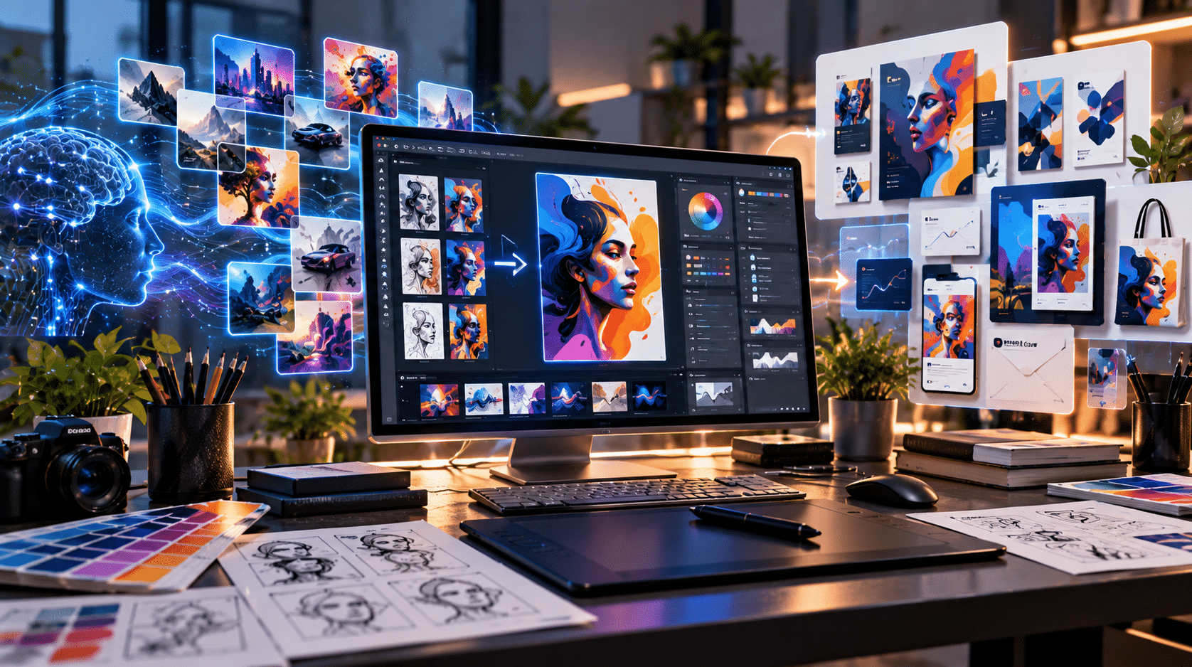The Impact of AI on Modern Graphic Design: Tools, Trends & Future